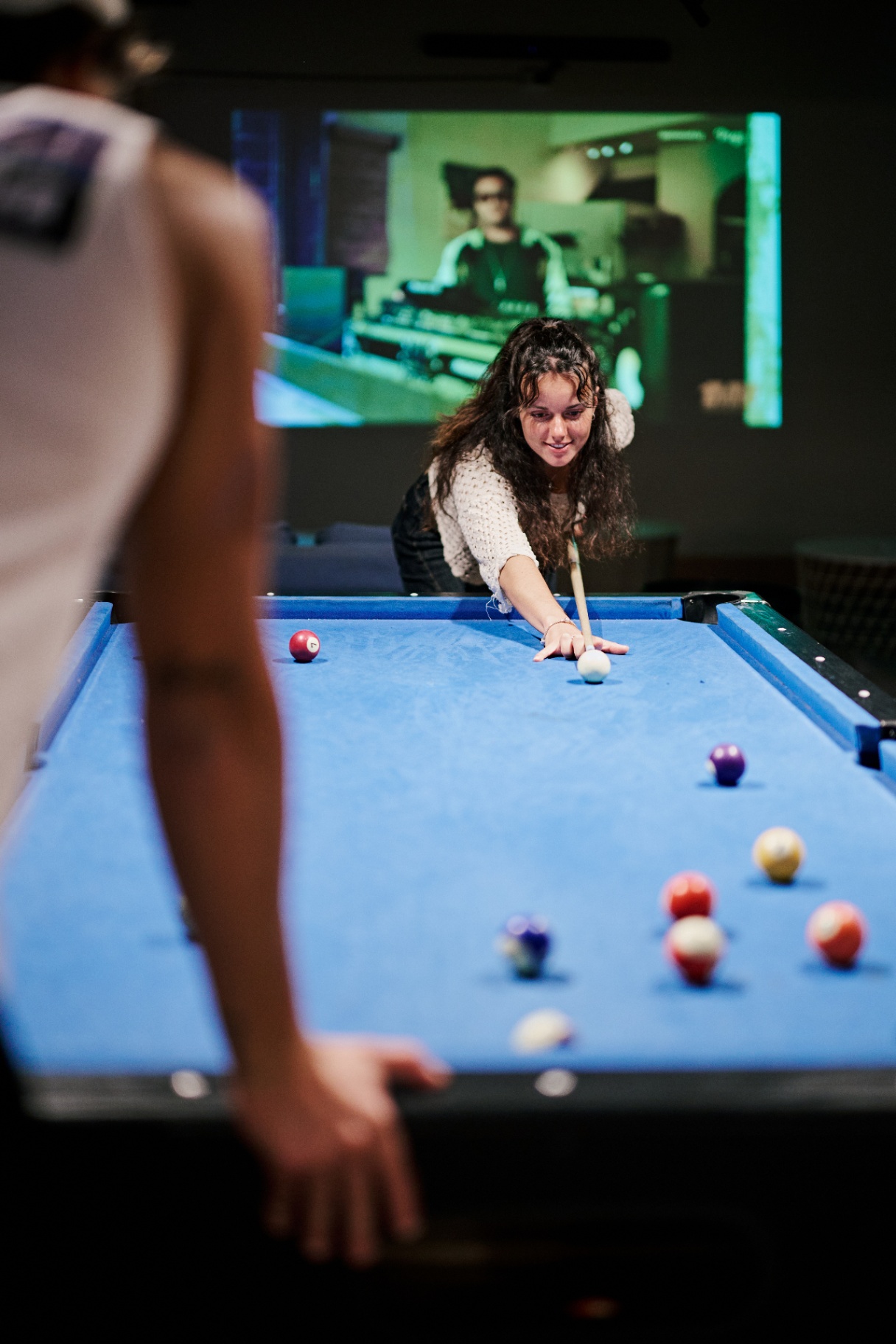 Pool table and games area